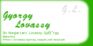 gyorgy lovassy business card